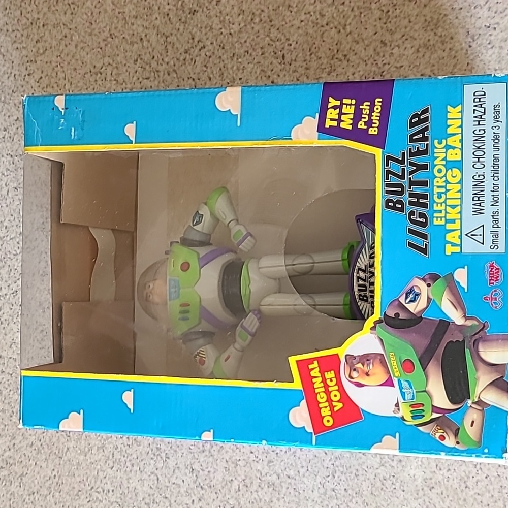 Vintage Buzz Lightyear Electronic Talking Bank 1995